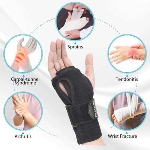 Pkstone Wrist Brace,Wrist Splint,Hand Brace,Carpal Tunnel Wrist Brace,Wrist Support With Aluminum Bar And Soft Padding,Helps Relieve Tendinitis Arthritis Carpal Tunnel Pain thumb #3