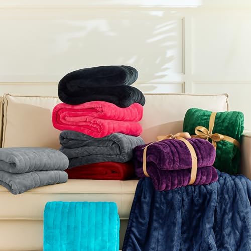 BOMOVA Heated Electric Blanket Twin - 62" x 84" Heating Blanket with 10 Heating Levels & 8 Hours Auto Off, Warm Flannel Blanket with Over-Heat Protection, for Women, ETL & FCC Certified
