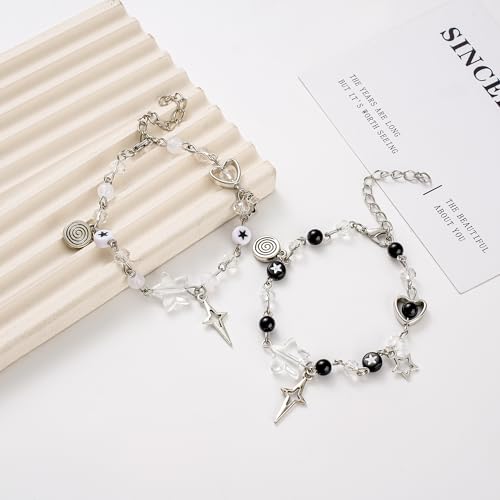 JJK Bracelets Gojo and Geto Inspired Bracelet Jujutsu Anime Matching Bracelets Friendship Gifts for Women Men Costume Jewelry3