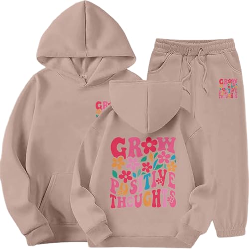 Ensemble de jogging d'hiver pour fille doublé polaire avec sweat à capuche