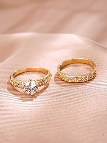 Cubic Zirconia Eternity Band Ring Delicate Jewelry for Women Wedding Engagement Party Gift4