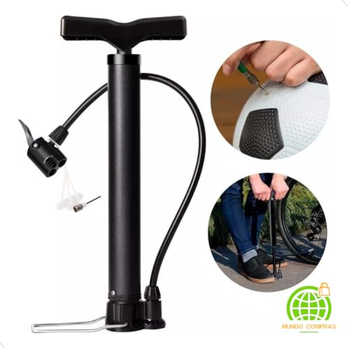 Bomba De Ar Encher Bola Balão Pneu Bicicleta Moto Multi Bico Mundo Compras