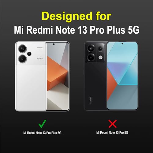 Image of AIBEX Compatible for Redmi 13 Pro Plus 5G Flip Cover Leather Finish | Inside TPU with Card Pockets | Wallet Stand | Complete Protection Flip Case - Black