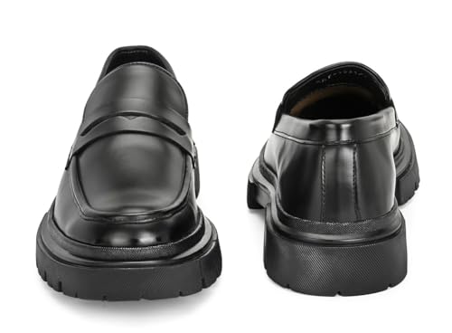 Image of MASSARI Premium Vegan Leather Upper Loafers for Men | Chunky Sole Formal Loafers