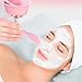 2 Sets Pink Plastic Heart Shaped Facial Mask Mini Mixing Bowl with Stirring Spatulas DIY Facemask Spa Salon Bowls Skin Care Supplies Applicator Tools