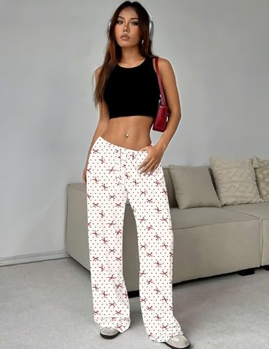 Image of Ekouaer Women Pajama Pants Comfy Pj Bottom with Pockets Stretch Plaid Sleepwear
