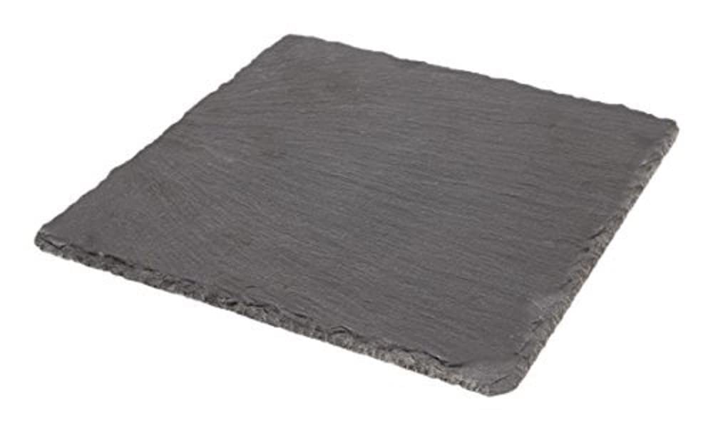 Genware NEV-SLTN-2020 Natural Edge Slate Platter, 20 cm x 20 cm