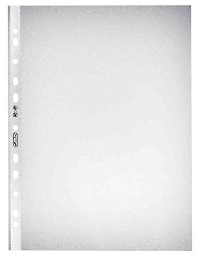 HERLITZ Lot de 3 Packs de 100 Pochettes perforée format A4 Grainée 0,055