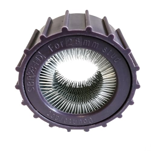 Image of Counteract SBR28-HD 28mm Wheel and Hub Stud Cleaning Tool Inserts for SBCT28-HD, Cleans Surface Rust, Corrosion, Debris on Commercial Trucks, RV's and Bus, 2pk