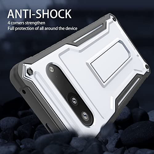Image of for Google Pixel 7 Case, Military Grade Protection Shockproof Case with Tempered Glass HD Screen Protector and Kickstand Compatible with Google 7 Phone 6.5 Inch (White)