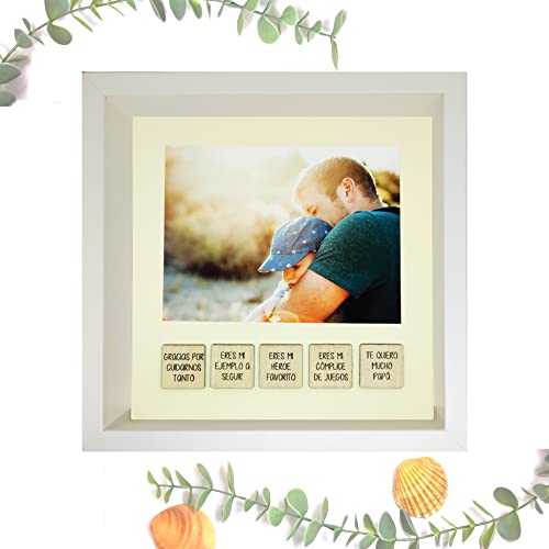 Marco de fotos personalizado para papá, mamá, abuelo, abuela, abuelos en madera | Portafotos madera | San Valentín | Personalizado | Día del Padre | Día de la Madre | Regalo para papá mamá | Lulamuk