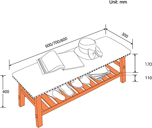 Banc à chaussures d'entrée en bois et coffre de rangement rétro avec coussin