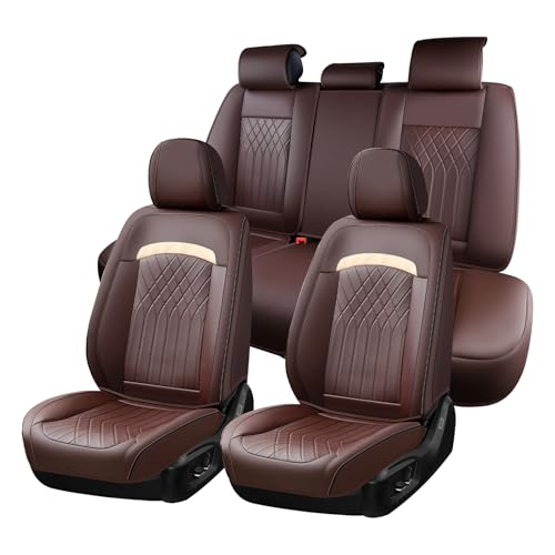 Image of FLORICH Car Seat Covers Full Set, Leather Seat Covers for Cars, Car Seat Protector Waterproof Breathable, Universal Automotive Seat Covers, Front and Rear Car Seat Cover Fit for Most SUV Pick-up Truck