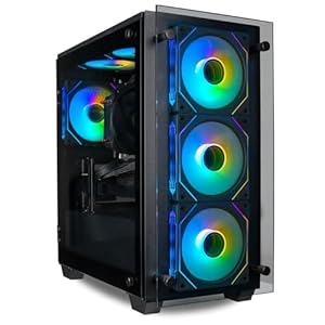 Empowered PC Stratos Micro Gaming Desktop – NVIDIA GeForce RTX 3080 (~ 4070), AMD Ryzen 7 5700X, 32GB DDR4 RAM, 512GB NVMe SSD + 3TB HDD, WiFi, Windows 11 Home – Gamer Computer