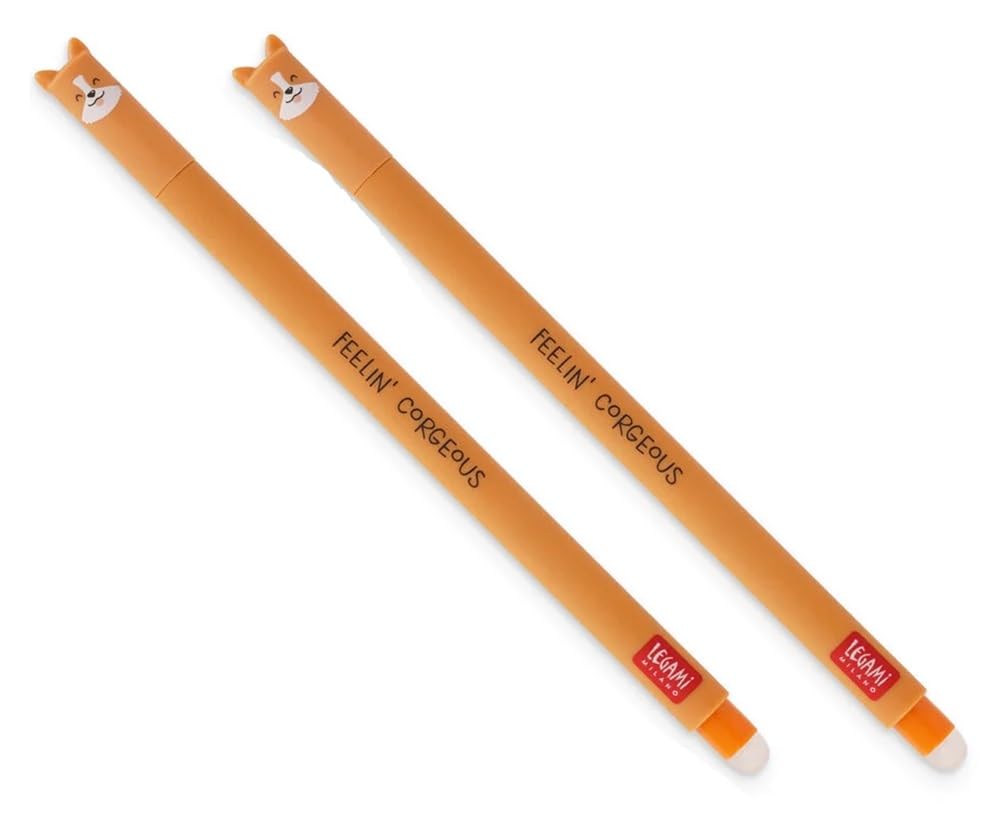 Roller effaçable Eberhard Faber 3 stylos Animal Erase it panda renard paresseux gel bleu