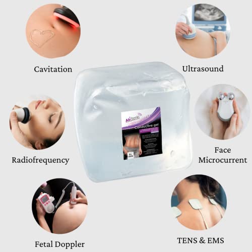 Absonic-Conductive-Gel-for-Cavitation-Machine-Ultrasound-Gel-for-Baby-Doppler-Clear-Ultrasonic-Gel-for-Body-Sculpting-Microcurrent-Water-Based-5-L-Pack