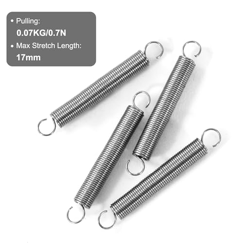 GUNGY Zugfedern mit Haken Edelstahl Zugfeder Spannfeder 20mm Außendurchmesser 2mm Drahtdurchmesser 0,2 mm Maximale Zugkraft 0,07kg 0,2x2x20mm 20 Stück