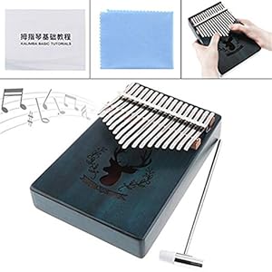 CHENTAOMAYAN 17 toetsen Kalimba duurzaam massief mahonie duim piano met bloemen patroon Mbira natuurlijke mini…