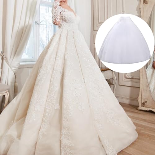 Hoopless Petticoat Crinoline Underskirt Skirt 8 Layers Floor Length Ball Gown Petticoat Underskirt Slip for Wedding2