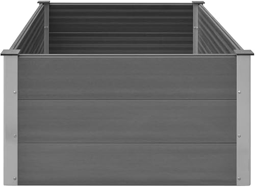 Miniatura 5 de WEMYUFURN Garden Raised Bed WPC 59.1"x39.4"x21.3" Gray,Raised Garden Bed,Outdoor Planters for Flower Herb Garden