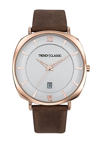 Montre quartz homme avec bracelet en cuir noir boîtier élégant analogique CRG1042-01