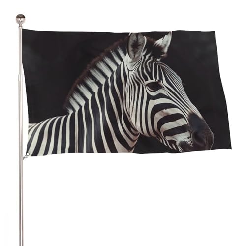Grand drapeau zèbre avec œillets métalliques pour la cour