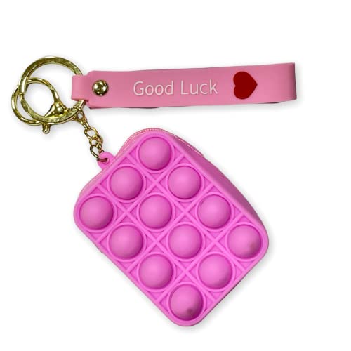 Image of AUGEN Cute Pop It Coin Purse Pouch Keychain For Gifting With Key Ring Anti-Rust (Pack Of 1)