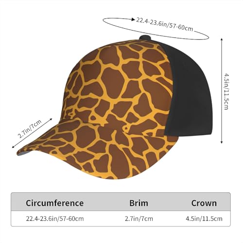 Gorra deportiva negra con estampado de jirafa miniatura 5