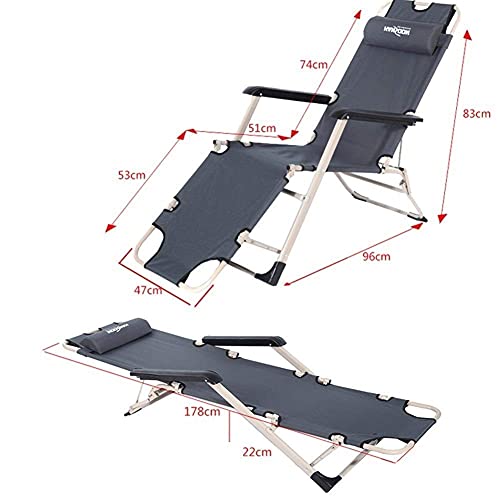Chaise longue jardin métal pliante et lit de soleil 3 positions