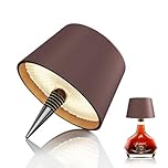 MU LIN lampada bottiglia ricaricabile,lampada da tavolo senza fili,Controllo Touch da 3 Modalita Temperatura di Colore, Dimmerabile, per Soggiorno, Ristorante