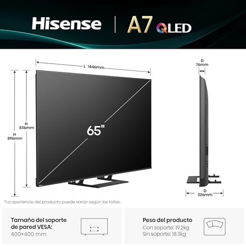 Hisense 65A7Q Smart TV 65" QLED 4K Dolby Vision - photo 3