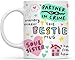 Gossby Bestie Coffee Mug - Best Friend Gift For Women - Friendship Gift for Female Friend - Friendship Gifts For Women Birthday - Gifts For Close Female Friends - 11oz White Ceramic Cup