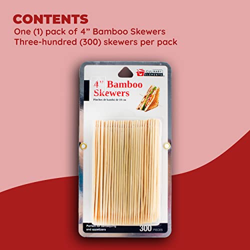Culinary Elements, Skewers Bamboo 4 Inch, 300 Count