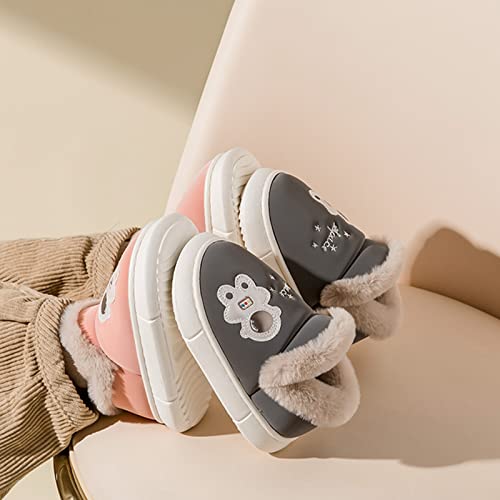 EnJoCho Unisex Kids First Walking Shoes Girls Boys Cartoon Home Slippers Warm House Slippers for Toddler Lined Winter Shoes2
