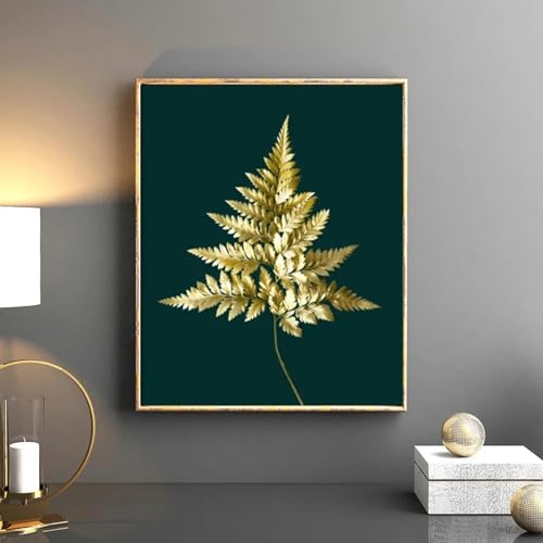 Affiche murale sur toile plante dorée décoration de salon tableau 60x90