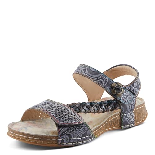 Image of Spring Step L'Artiste womens Popular | Hand-painted leather upper with hook and loop straps, padded microfiber insole, polyurethane outsole, and 1.25 in heel