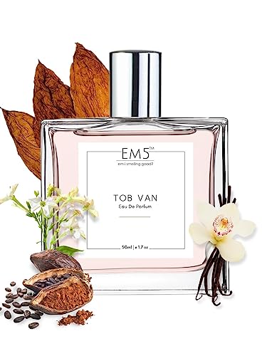 Image of EM5 Tob Van EDP Unisex Perfume | Spray for Men & Women | Strong & Lasting | Day & Night Fragrance | Tobacco Vanilla Warm Spicy | Gift for Him /Her | 50 ml