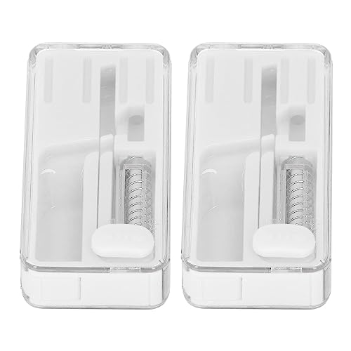 Gonetre Lot de 2 boîtes à perles en plastique ABS pour cigarettes et cigarettes à la menthe poivrée Blanc