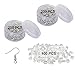 Earring Hooks with Earring Backs Set Surgical Stainless Steel Ear Hooks Soft Silicone Earring Backings For DIY Jewelry Making Hypoallergenic Bead Spring Fish Hook Earrings Accessories 400 Pack