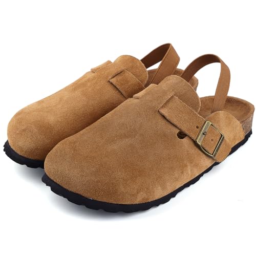 Generic Kids Suede Clogs Toddler Clogs Boys Girls Sandals Cork Adjustable Buckle Mules Clogs thumb #1