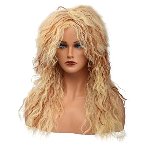 MEIRIYFA Long Curly Punk Wig for Costume Cover