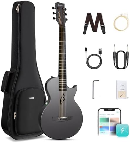 Enya Nova Go SP1 Guitarra Electroacústica de 35 pulgadas (Negro)