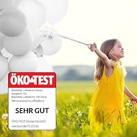 BIO Luftballons Weiß • 100 Stück • MADE IN EU • Premium Ballons Aus 100% Reinem Naturlatex • Helium Luftballons Bunt • Aus Natürlichen Rohstoffen • Für Geburtstag – Ansicht 2