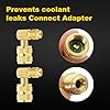 PATIKIL 3Pcs Air Conditioning Refrigerant Angled Compact Ball Valve 1/4 Inch SAE with 4Pcs Angle Converts Adapter for HVAC Charging Hoses AC Refrigerant Tools #4