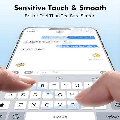 Image of UniqueMe Sakit Military-Grade Premium Tempered Glass Screen Protector for iPhone 15 / iPhone 16 with Edge to Edge Coverage I Case Friendly, 9H Hardness and Bubble free installation kit