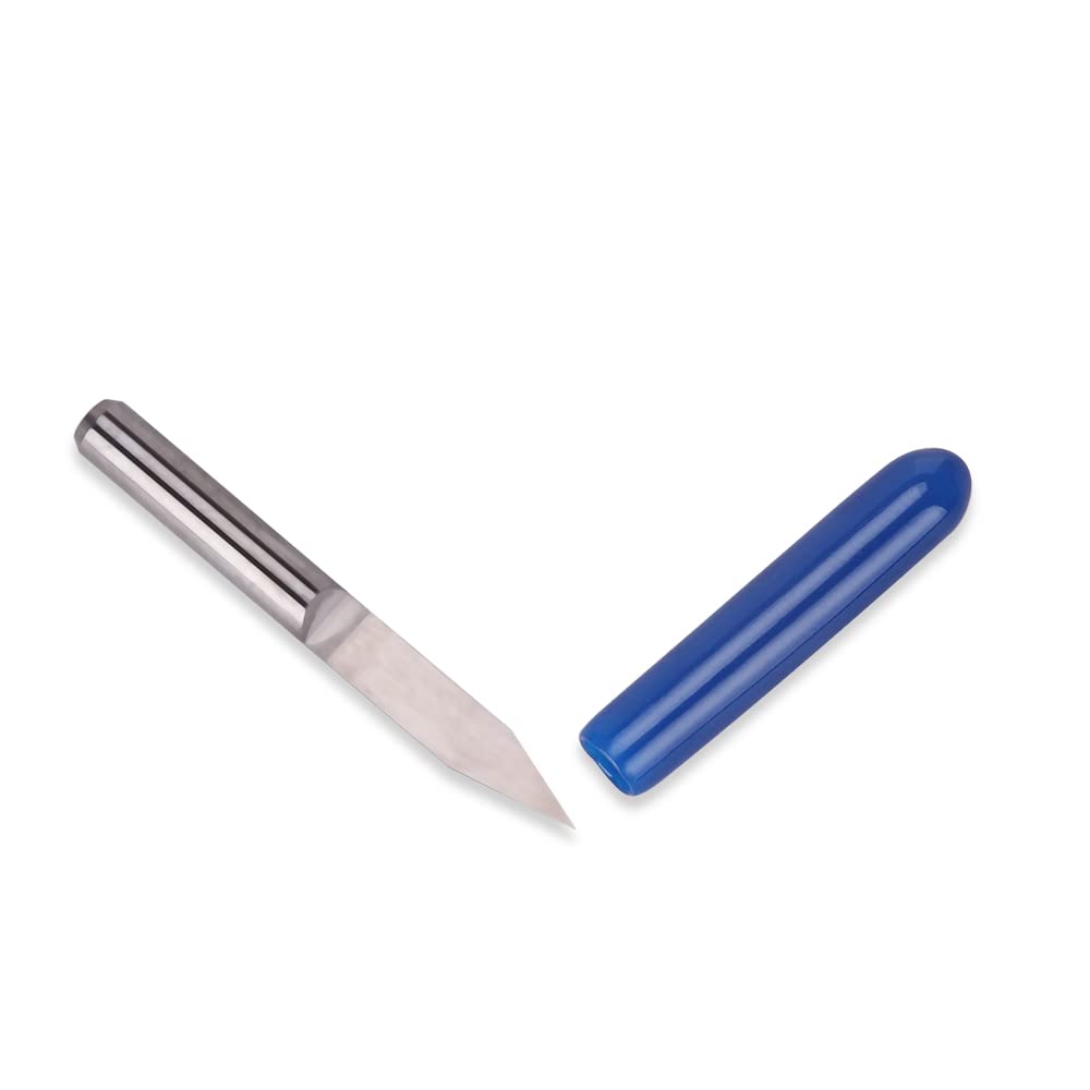 Juego de brocas con ranura en V de carburo de tungsteno de 10 piezas - Fresa CNC for grabado de precisión en diversos materiales(10degx0.2mm)