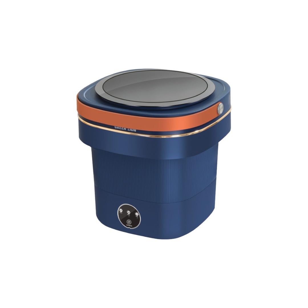 Green Lion Foldable Mini Washing Machine, 9L Capacity Portable Small Washing Machine and Dryer with 3 Modes Deep Cleaning, Foldable Electric Washing Machine Collapsible Laundry for Travel, Apartment