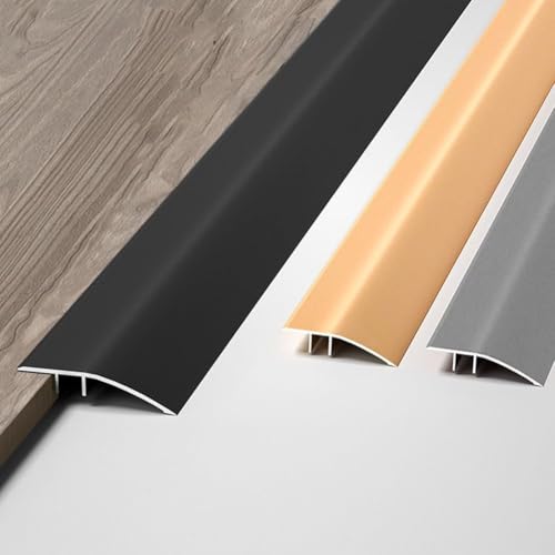 Schwellenrampe, Aluminium, Türschwelle, Einspannband, Übergangsprofil, geeignet für Steigungen von 6 – 12 mm (Silber, 1 m × 4,3 cm)