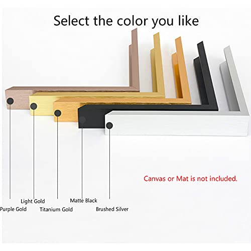 Image of DIY Metal Floating Frame for 14X18 Canvas Painting Art,1 1 /2 inch(3.8cm) Depth, Floater Frame,Mental Frame Kit, Cut to Pieces,Not Include Canvas or Mat Brushed Silver Frame