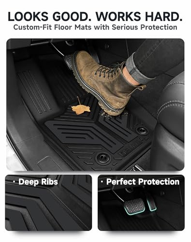 Image of 2-Piece Front Premium Color TPE Floor Mats, Titan Gray